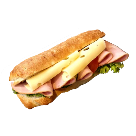 Schinken-Käse Seele Laugen-Seele gefüllt mit Schinken und Käse.